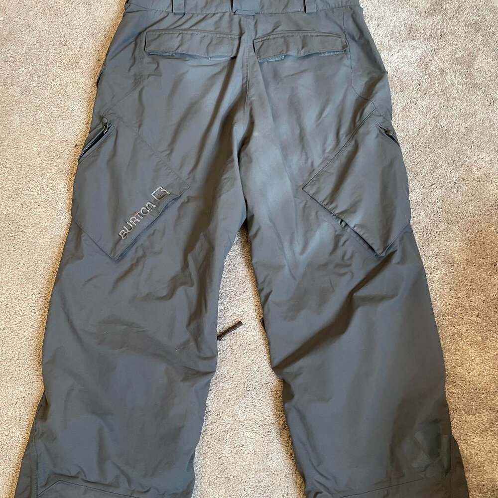Burton Dry Ride Snowboarding Pants Men's Medium- Gray - Picture 2 of 7